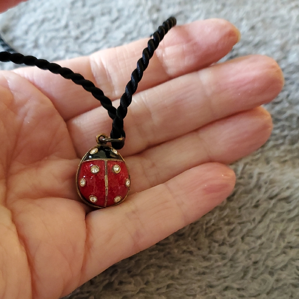 Red Ladybug Pendant Necklace